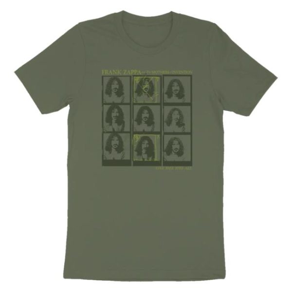 Frank Zappa Official Store Merch Shop One Size Fits All Military Green T-Shirt