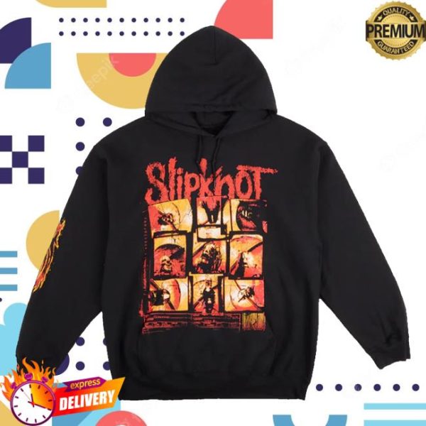 Slipknot Official Store Merch Shop 9 Square Pullover Hoodie Black