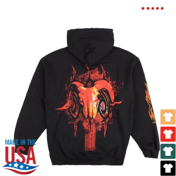 Slipknot Official Store Merch Shop 9 Square Pullover Hoodie Black