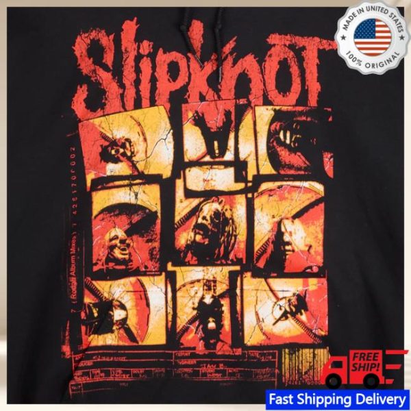 Slipknot Official Store Merch Shop 9 Square Pullover Hoodie Black