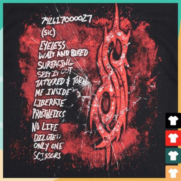 Slipknot Official Store Merch Shop Self-Titled Tracklist T-Shirt