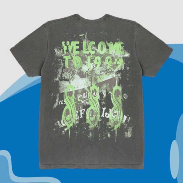Slipknot Official Store Merch Shop Welcome To 1999 Grey T-Shirt
