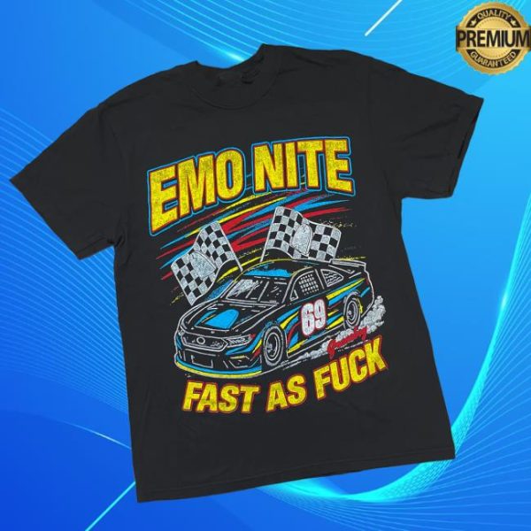 Emonite Store Merch Fast Af Vintage Black Tee
