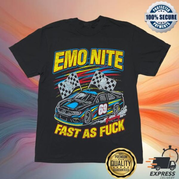 Emonite Store Merch Fast Af Vintage Black Tee