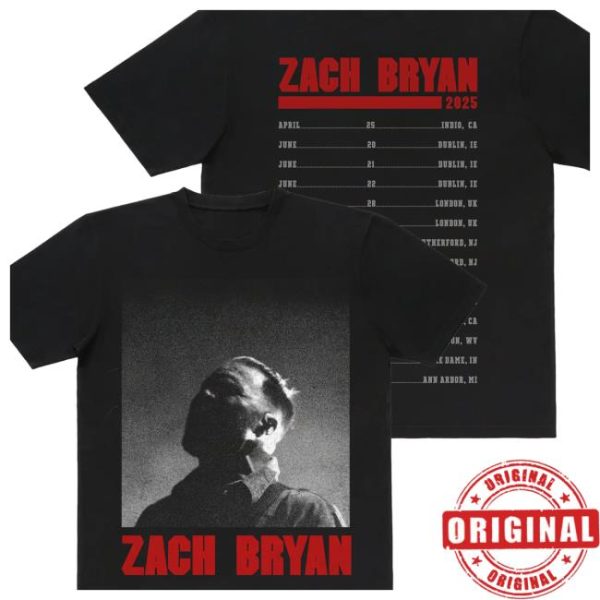 Zach Bryan Shop Store Merch Zb Photo Dateback Tee