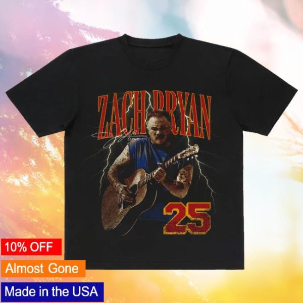 Zach Bryan Shop Store Merch Zb 2025 Lightning Tee