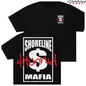 4Hunnid Store Merch 4Hunnid X Shoreline Mafia Cash Money Black Tee