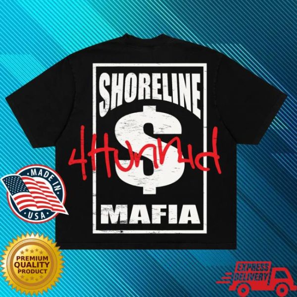 4Hunnid Store Merch 4Hunnid X Shoreline Mafia Cash Money Black Tee