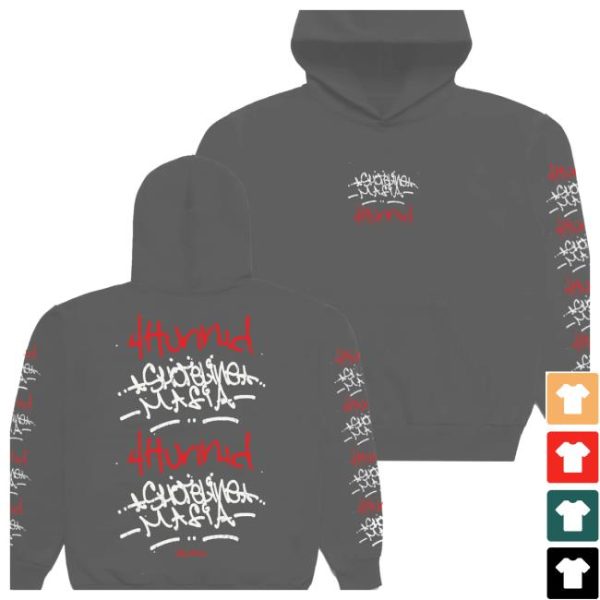 4Hunnid Store Merch 4Hunnid X Shoreline Mafia Tagger Hoodie Vintage Black