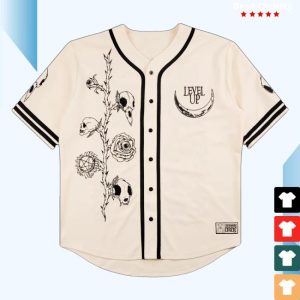 Level Up Merch Store Shop Level Up Nocturnal Bloom Baseball Jersey