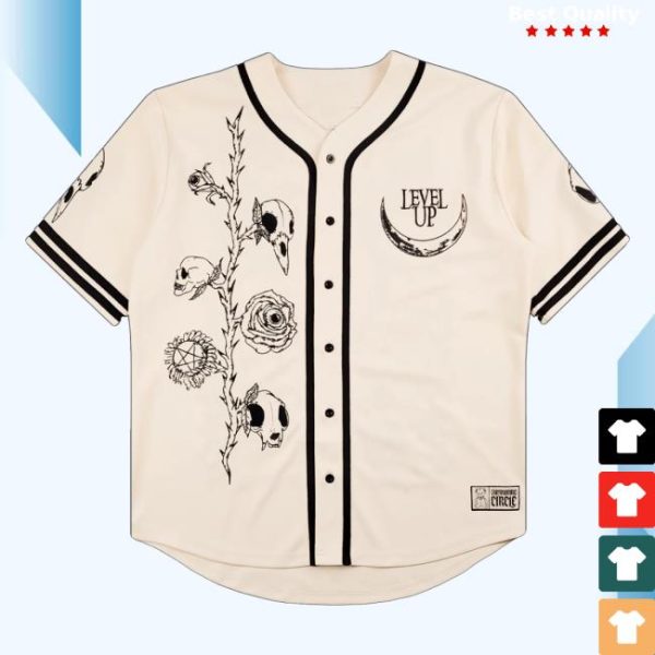Level Up Merch Store Shop Level Up Nocturnal Bloom Baseball Jersey