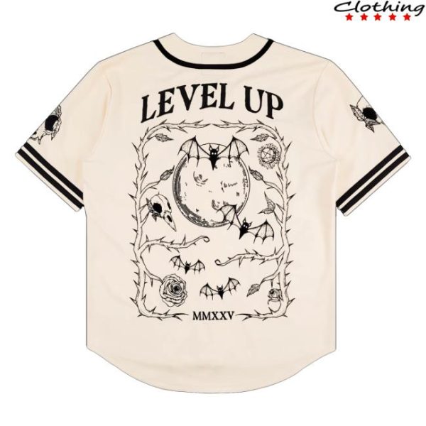 Level Up Merch Store Shop Level Up Nocturnal Bloom Baseball Jersey