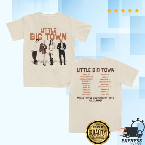 Little Big Town Store Merch Little Big Town Makin’ Waves & Catchin’ Rays Tour T-Shirt