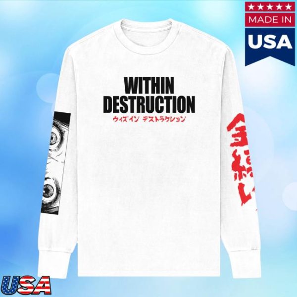 Sumerian Records Store Merch Within Destruction ‘Kanashibari’ White Long Sleeve