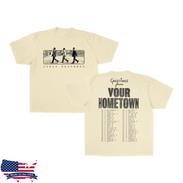 Jonas Brothers Merch Store Shop Greeting’s From Your Hometown Jonas Road Tour Tee