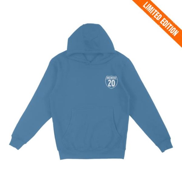Jonas Brothers Merch Store Shop Greeting’s From Your Hometown Tour Hoodie Blue