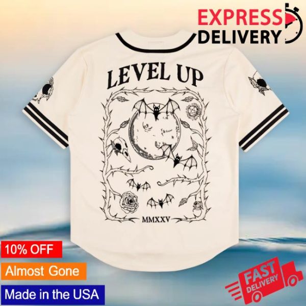 Level Up Store Merch Level Up Nocturnal Bloom Baseball Jersey