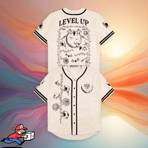 Level Up Store Merch Level Up Nocturnal Bloom Baseball Jersey