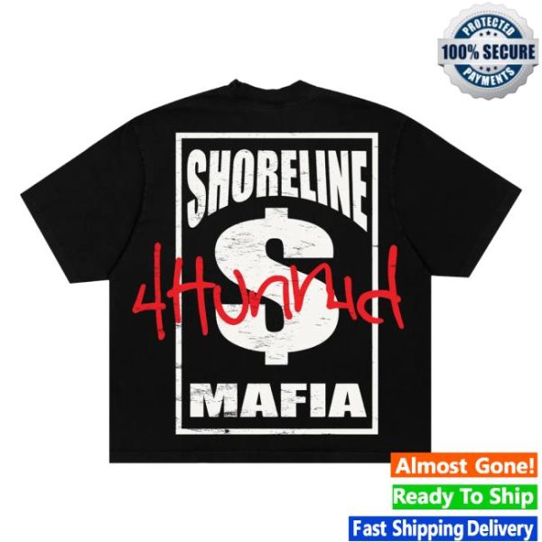 4Hunnid Merch Store Shop 4Hunnid X Shoreline Mafia Cash Money Tee