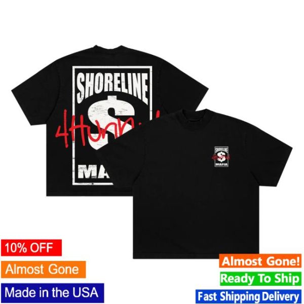 4Hunnid Merch Store Shop 4Hunnid X Shoreline Mafia Cash Money Tee