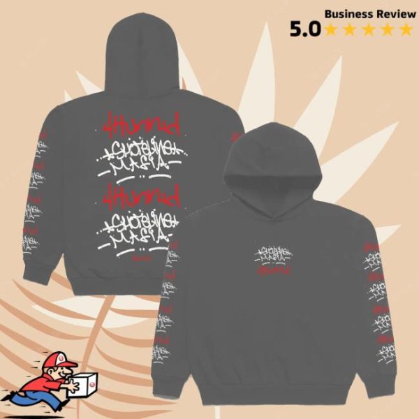 4Hunnid Merch Store Shop 4Hunnid X Shoreline Mafia Tagger Hoodie