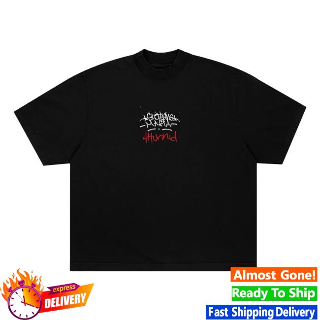 kenny 4Hunnid Merch Store Shop 4Hunnid X Shoreline Mafia Tagger Tee Black
