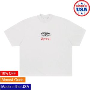 4Hunnid Merch Store Shop 4Hunnid X Shoreline Mafia Tagger Tee White