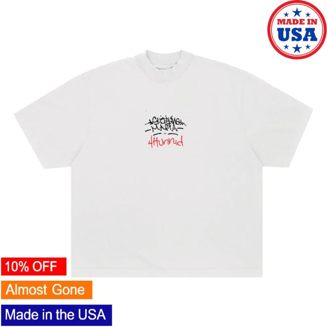 kenny 4Hunnid Merch Store Shop 4Hunnid X Shoreline Mafia Tagger Tee White