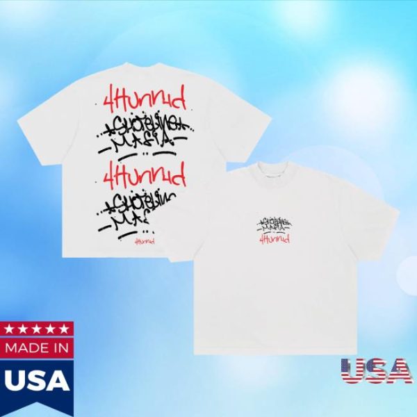 4Hunnid Merch Store Shop 4Hunnid X Shoreline Mafia Tagger Tee White