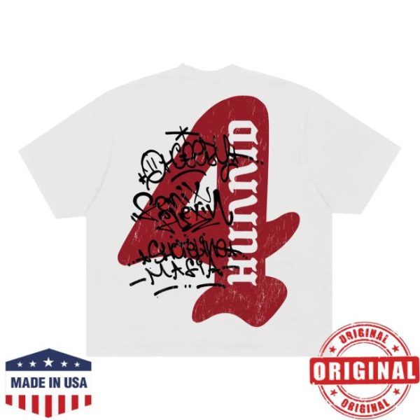 4Hunnid Merch Store Shop 4Hunnid X Shoreline Mafia Tee White