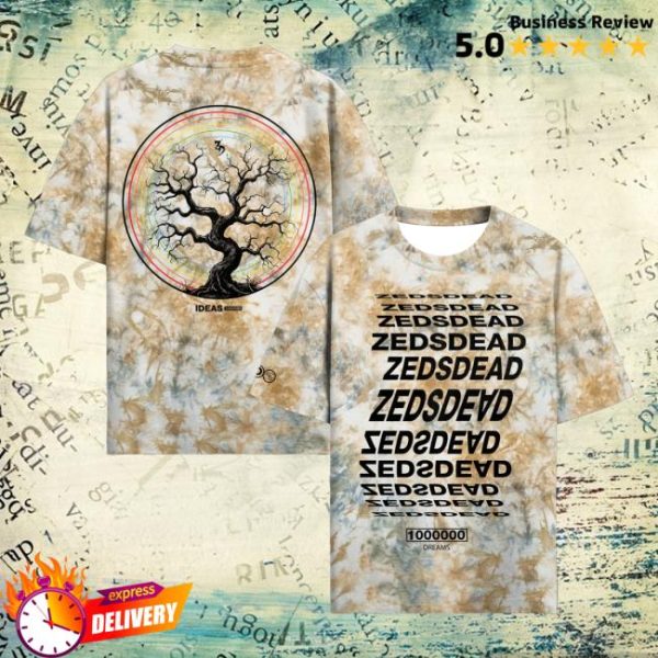 Zeds Dead Official Store Merch Shop Zeds Dead Dream Tree Tie Dye Tee