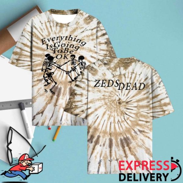Zeds Dead Official Store Merch Shop Zeds Dead Everything Is Ok Tie Dye Tee