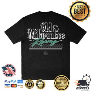 Old Milwaukee Store Merch Neon Drift Racing Black Tee