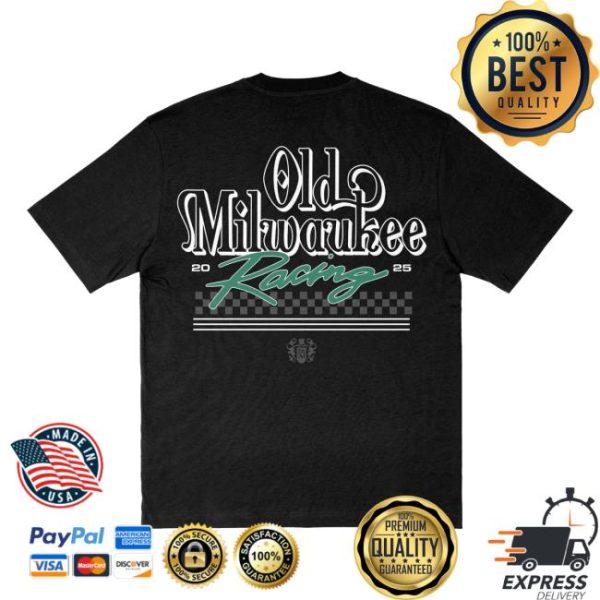 Old Milwaukee Store Merch Neon Drift Racing Black Tee