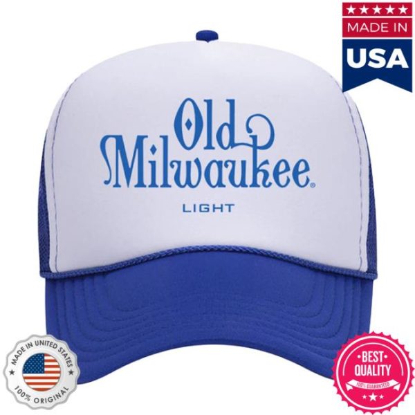 Old Milwaukee Store Merch Old Milwaukee Light Royal/White Trucker Hat