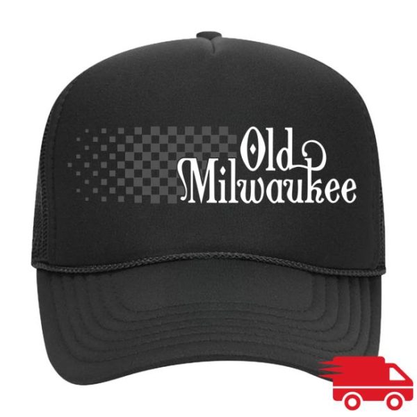 Old Milwaukee Store Merch Drift Racing Black Trucker Hat