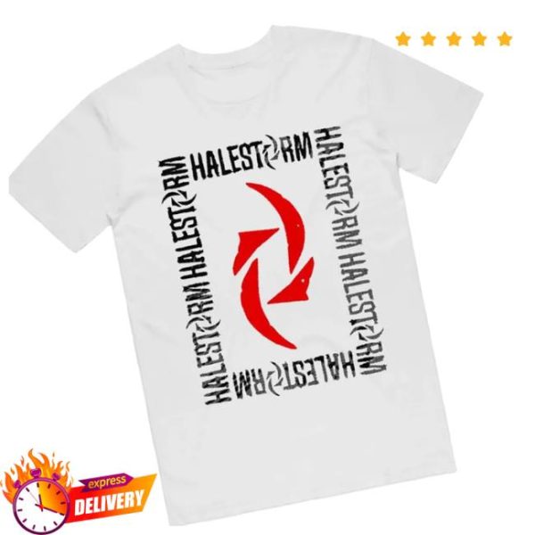 Twisted Thread Store Merch Halestorm – Text Frame – White T-Shirt