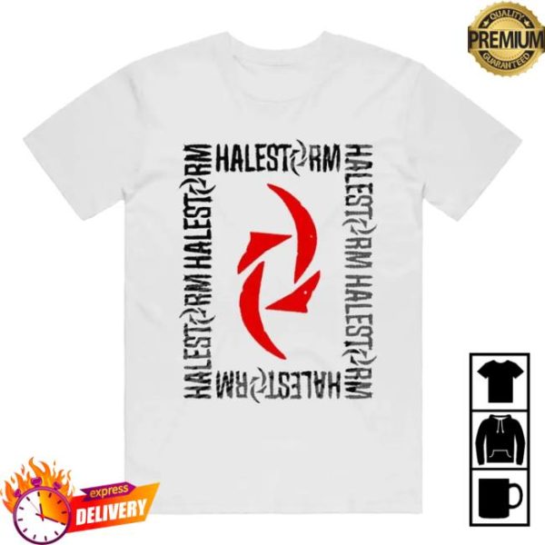 Twisted Thread Store Merch Halestorm – Text Frame – White T-Shirt