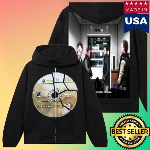 Revenge Store Merch No Russian Zip Black Hoodie