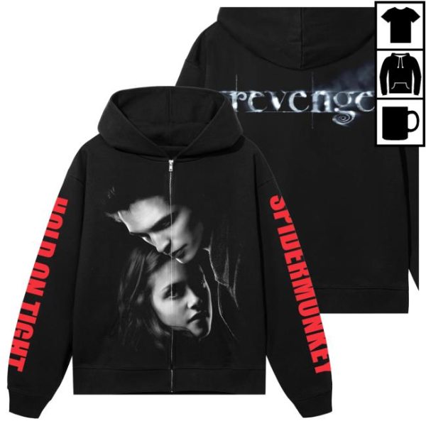 Revenge Store Merch Spider Monkey Zip Black/Red Hoodie