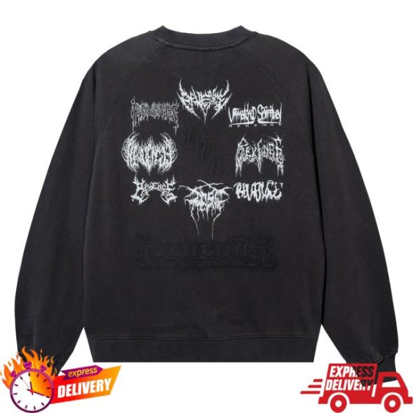 Revenge Store Merch Alumni Crewneck Washed Black