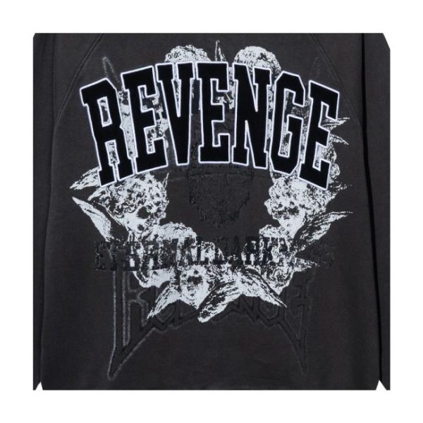 Revenge Store Merch Alumni Crewneck Washed Black