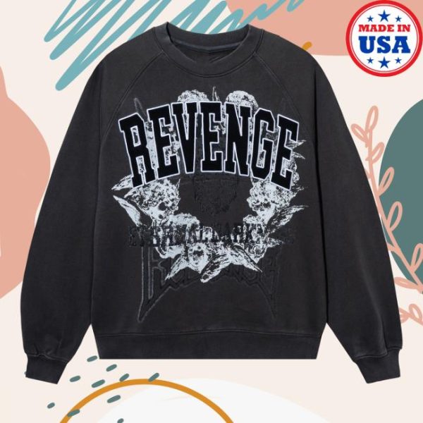 Revenge Store Merch Alumni Crewneck Washed Black