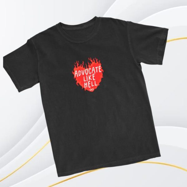 Inclusive Neuroverse Store Merch Advocate Like Hell Heavyweight Adult T-Shirt