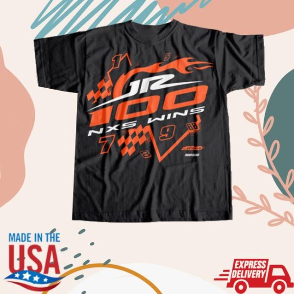 Jrnation Shop Jr Motorsports 100 Wins Black T-Shirt