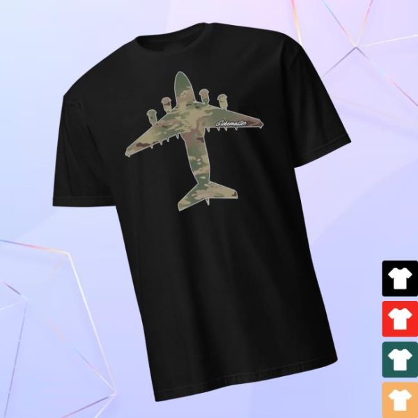 Mach2gear Store Merch C-17 Globemaster Ocp Camo Silhouette T-Shirt