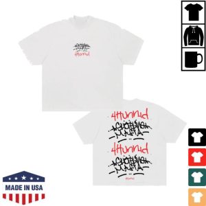 4Hunnid Merch 4Hunnid x Shoreline Mafia Tagger Tee