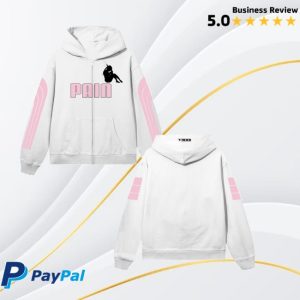 Revenge Merch Forever Faster Zip White Pink