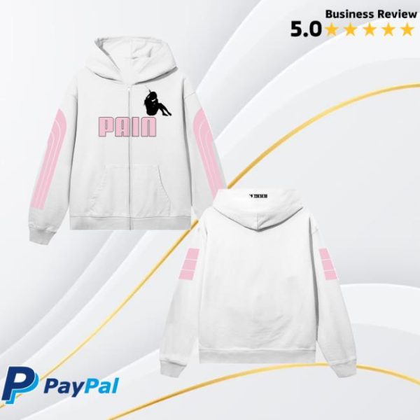 Revenge Merch Forever Faster Zip White Pink