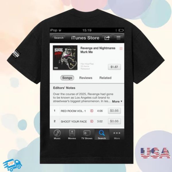Revenge Official Store Merch Shop I Did It Without An Album Tee Black